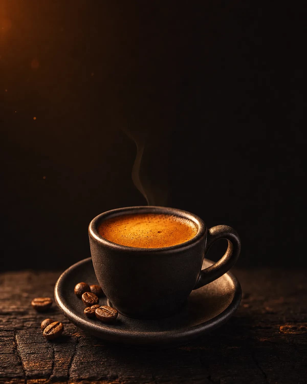 Tasse de café espresso avec crema dorée